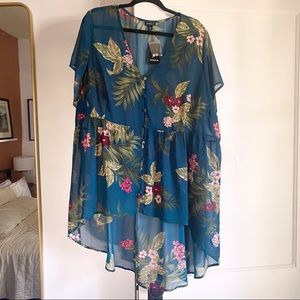 NWT Torrid kimono high-low shirt